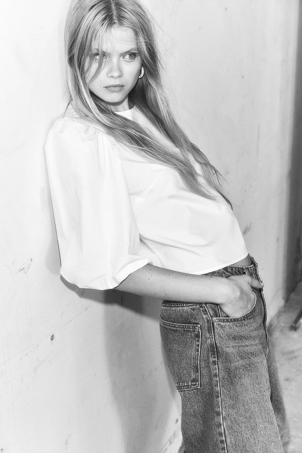 Blusa en mezcla de lyocell con lazada - H&m фото 4