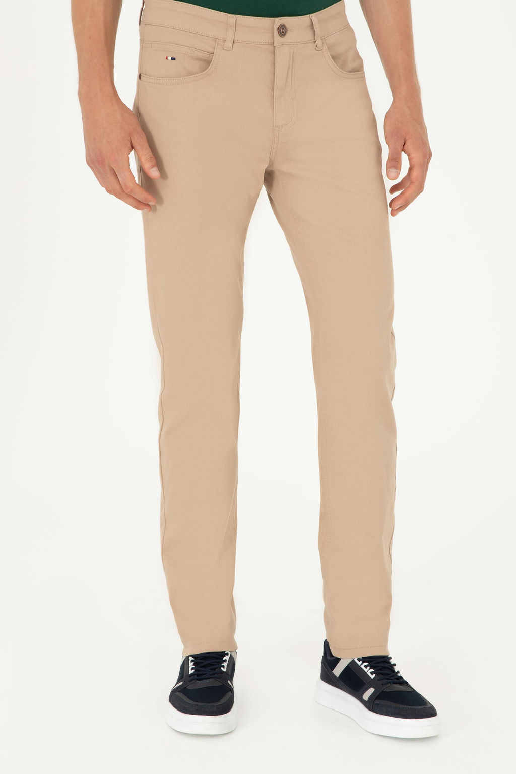 Мужские брюки песочного цвета из парусины - U.s. polo assn фото 2