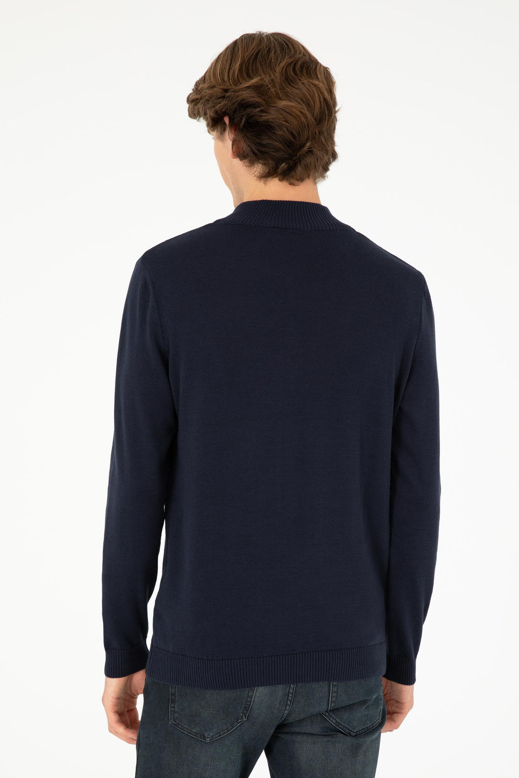 Мужской темно-синий базовый свитер - U.s. polo assn фото 5