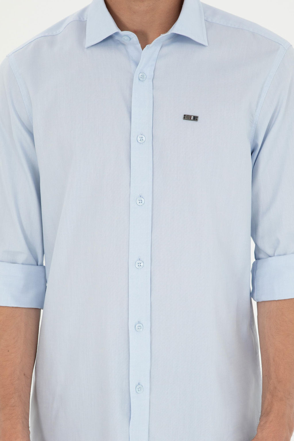 Мужская голубая базовая рубашка с длинным рукавом Неожиданная скидка в корзине - U.s. polo assn фото 6