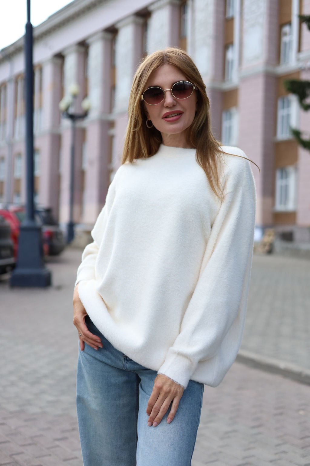 Джемпер вязаный женский SOFT, айвори - Inzibe фото 8
