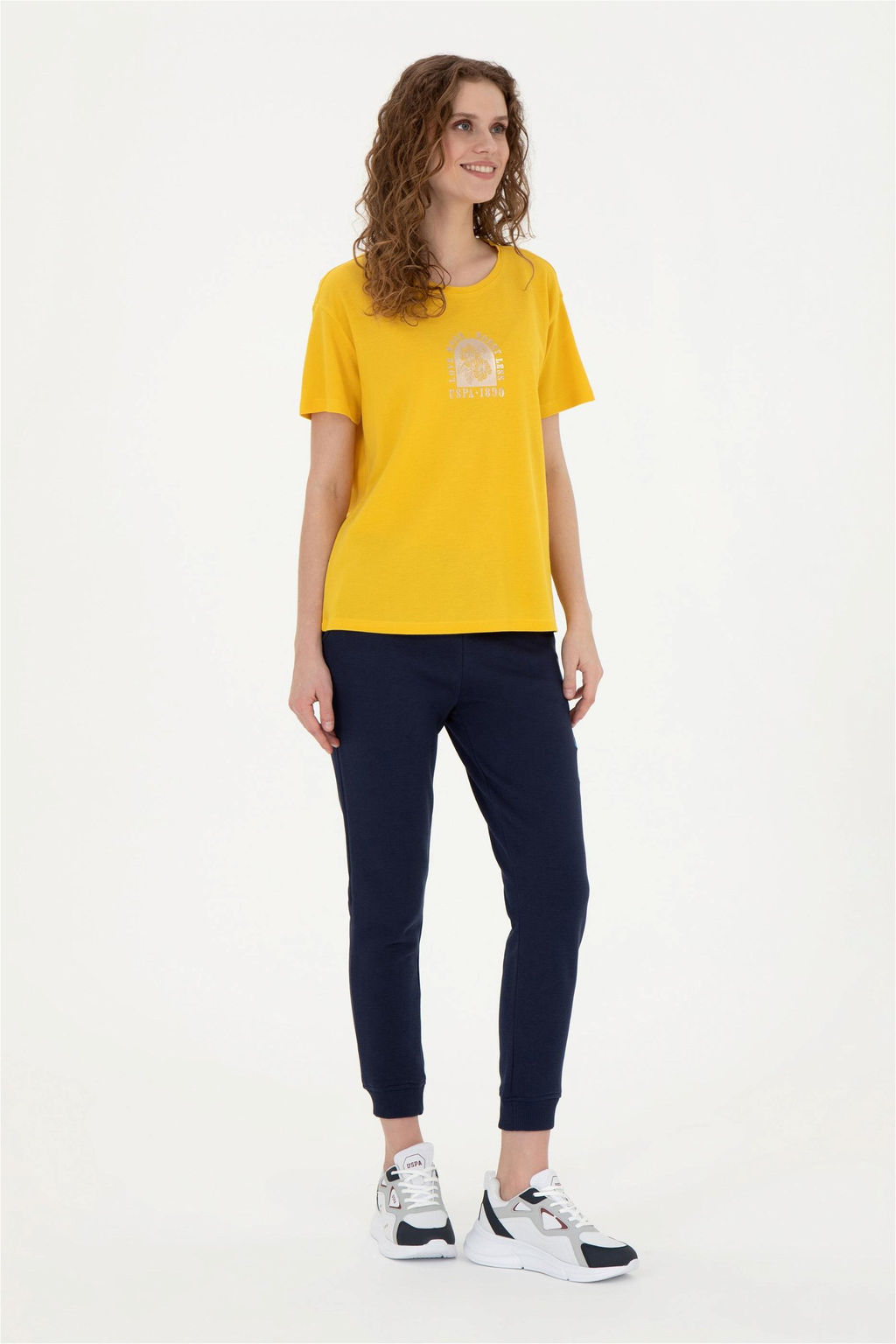 Женская шафрановая футболка - U.s. polo assn фото 4