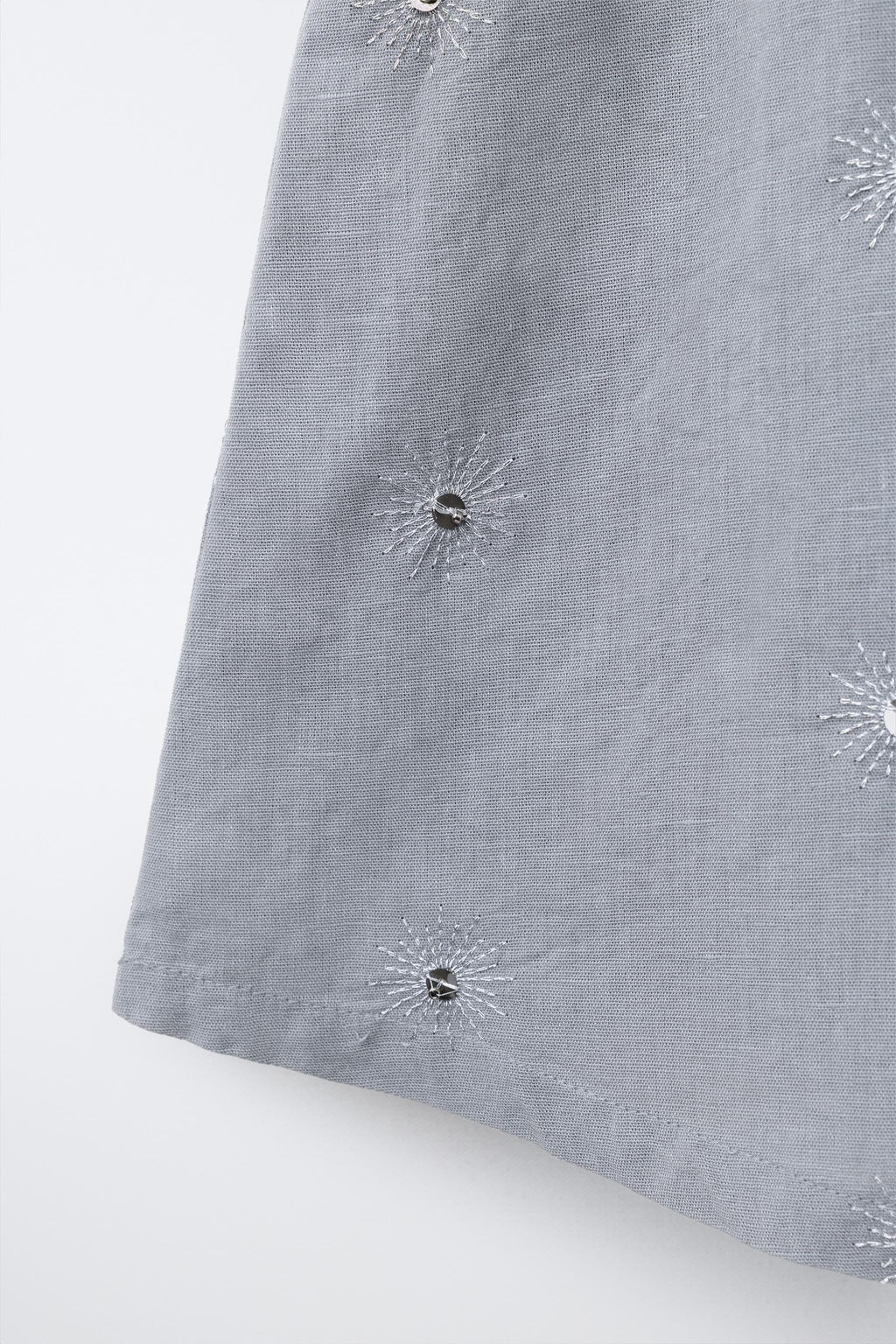 TOP HALTER LENTEJUELAS ALGOD?N Y LINO / Gris / Azul - Zara фото 5