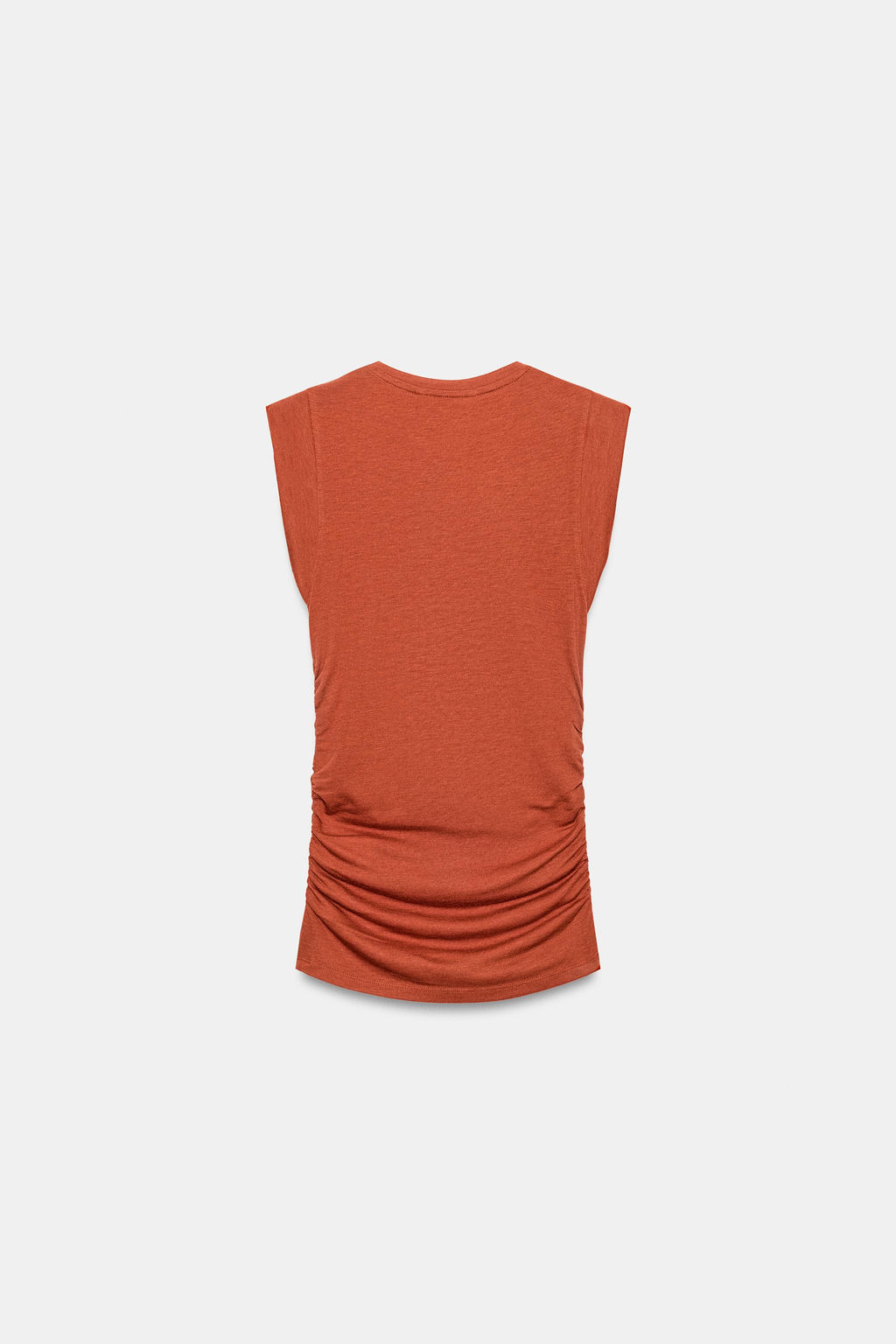 TOP FRUNCES LATERALES / Naranja quemado - Zara фото 9