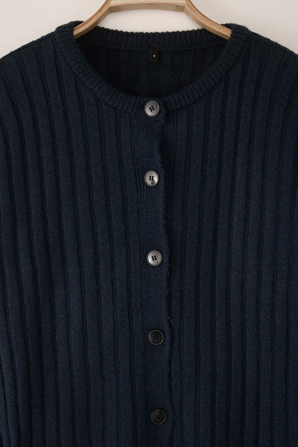 More Sustainable Lacivert Basic Fitilli Genis Kal?p Triko H?rka TWOAW26HI00128