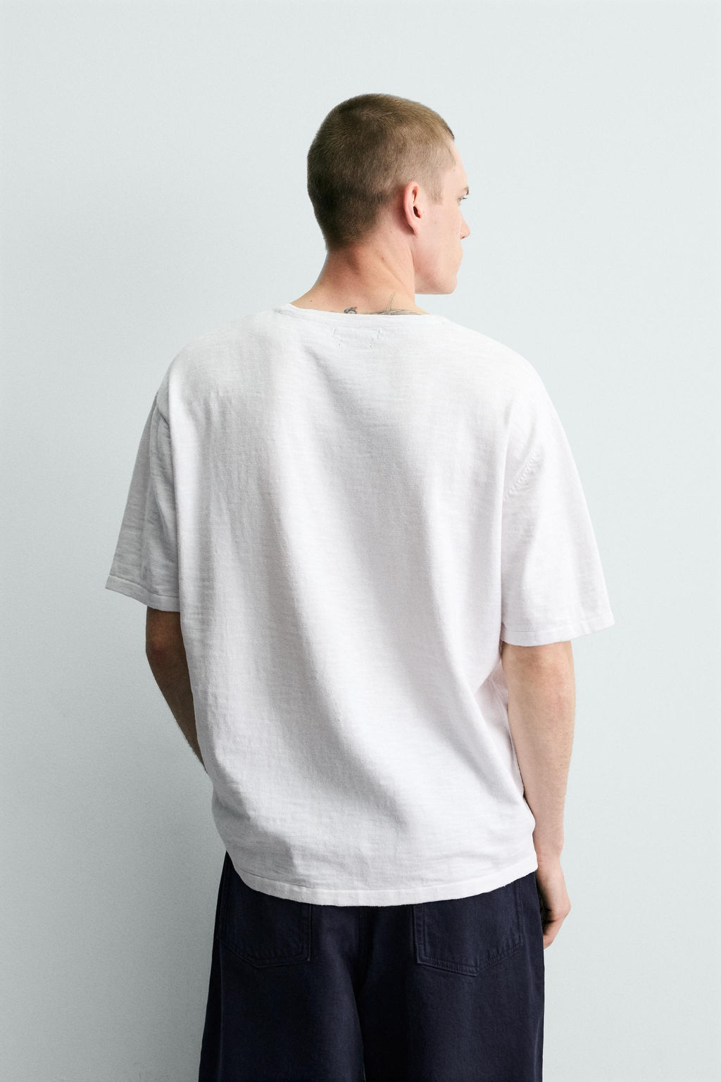 CAMISETA PUNTO ESTRUCTURA FLAM? / Blanco - Zara фото 3
