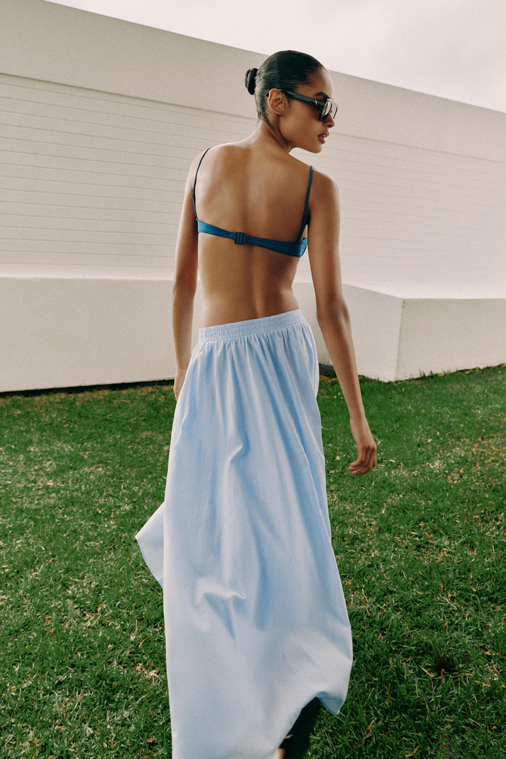 FALDA MIDI CAPA / Azul pastel - Zara фото 5