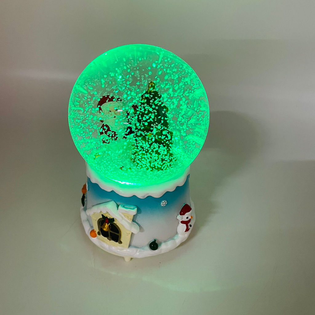 Новогодний декор - Снежный шар 16 см (стекло, свет, музыка) в ассортименте - Ип лебедев о.ю фото 6