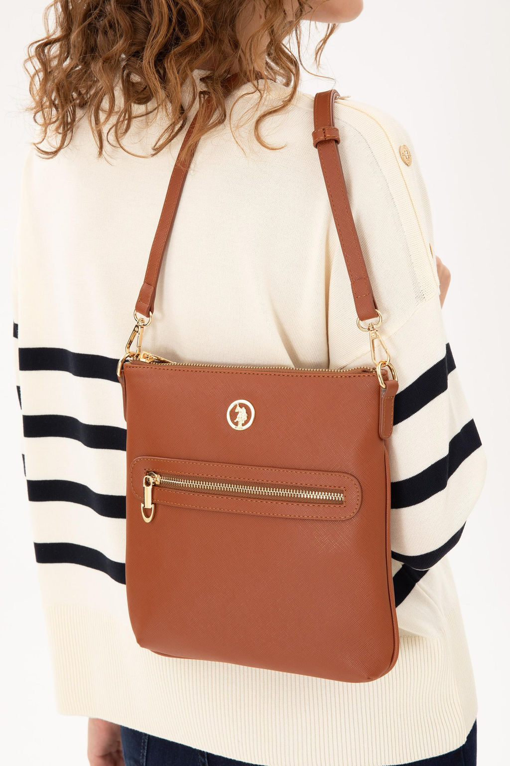 Женская светло-коричневая сумка через плечо Неожиданная скидка в корзине - U.s. polo assn фото 2