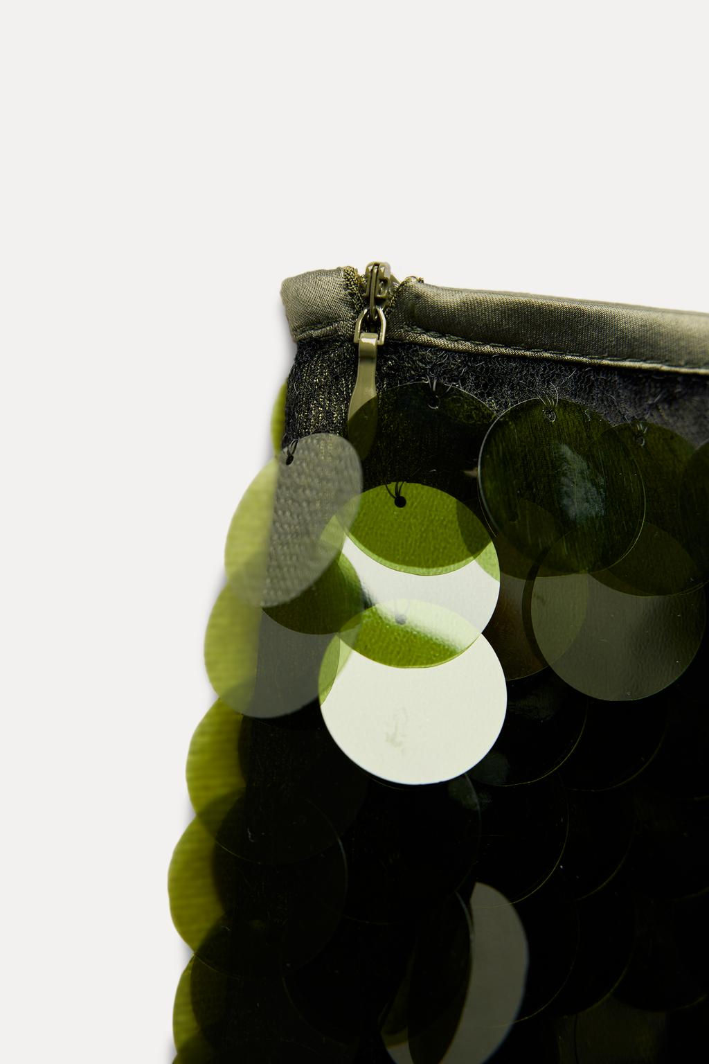 SHORT SEQUINNED KNIT SKIRT - Zara фото 7