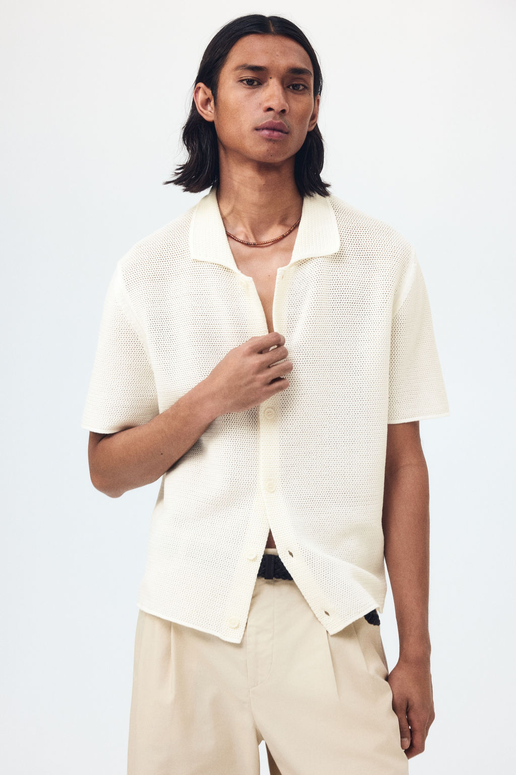 Camisa en punto calado Regular Fit - H&m фото 7