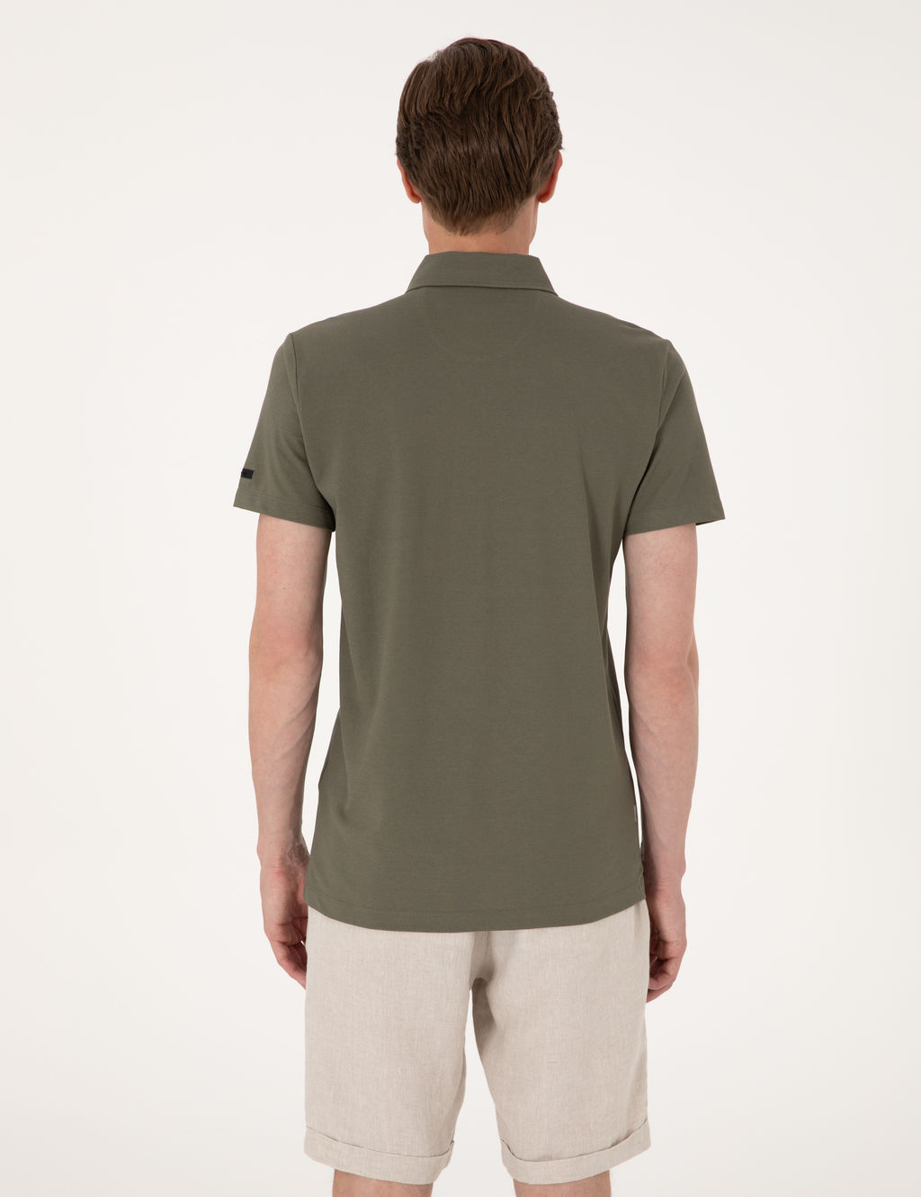 Haki Ultralight Kuma_ Slim Fit Polo Yaka Ti__rt