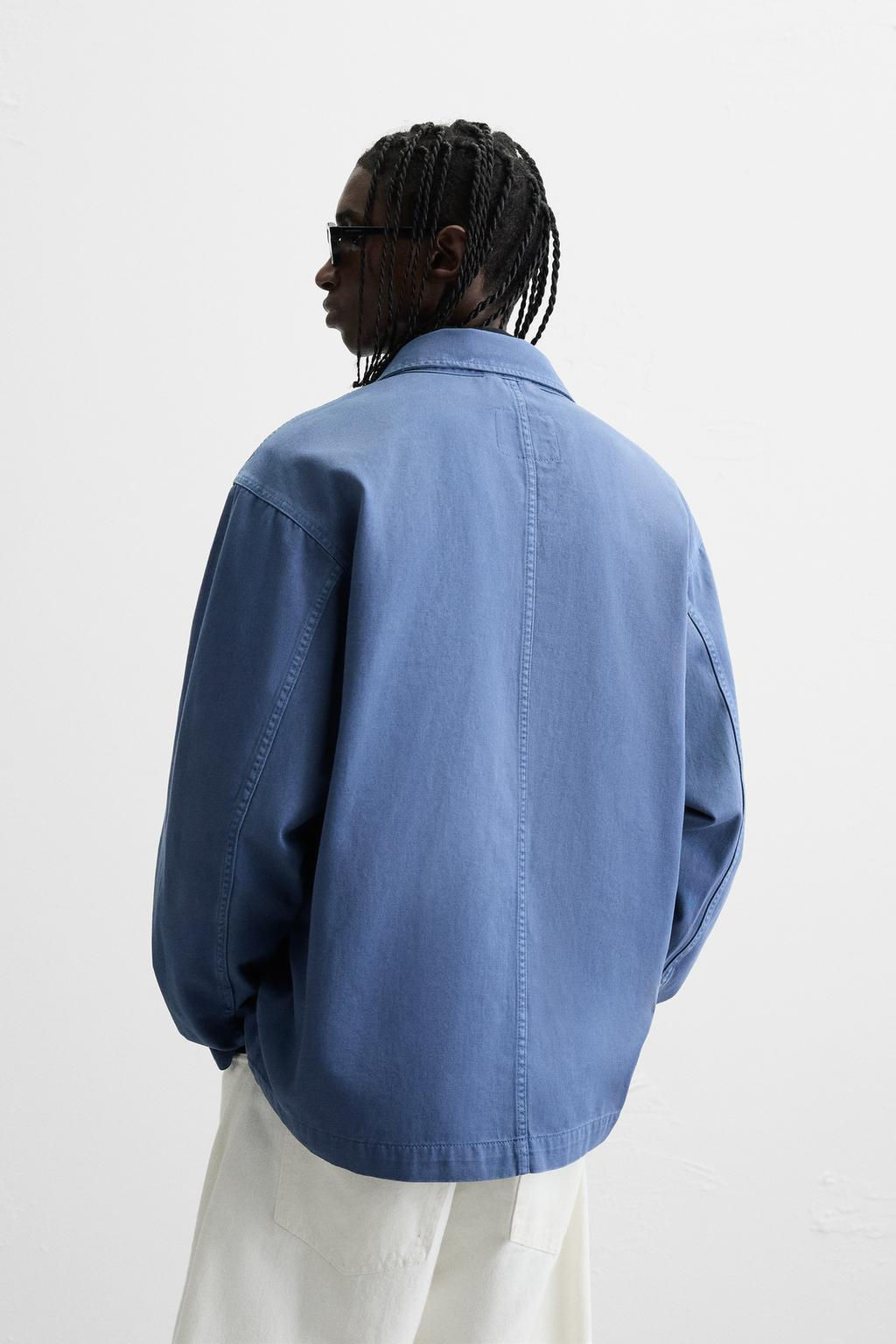 WASHED OVERSHIRT WITH POCKETS - Zara фото 3