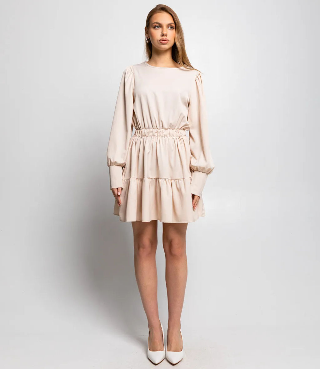 Платье #КТ2257, бежевый