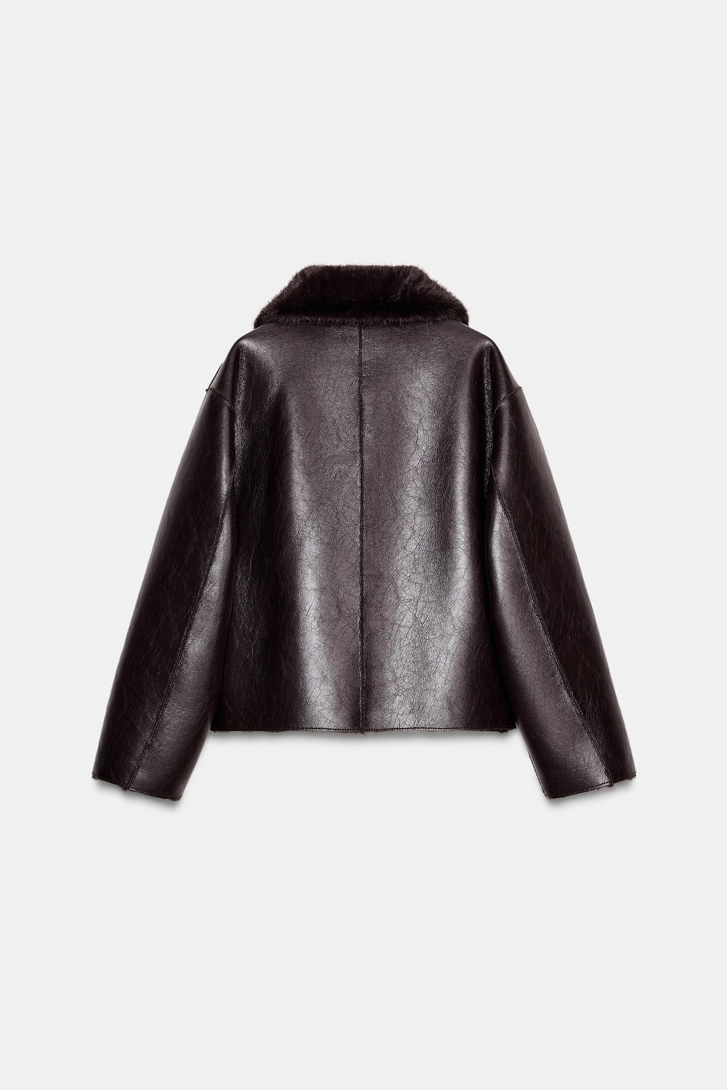 REVERSIBLE DOUBLE-FACED FAUX LEATHER JACKET - Zara фото 21