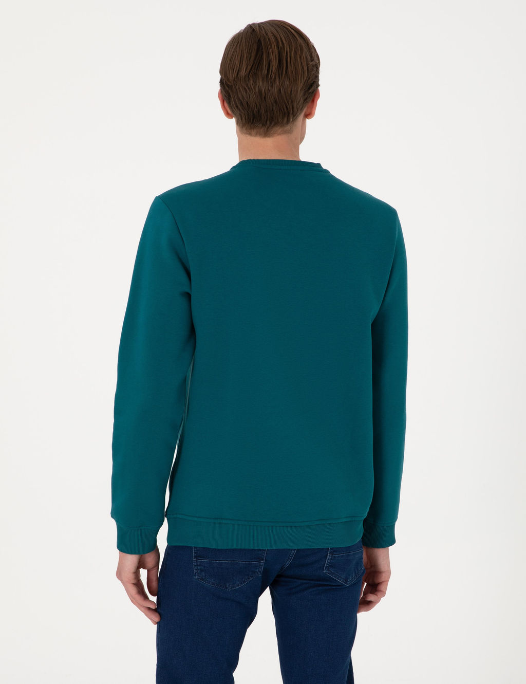 Z_mr_t 3 _plik Regular Fit __i Polarl_ Bisiklet Yaka Basic Sweatshirt