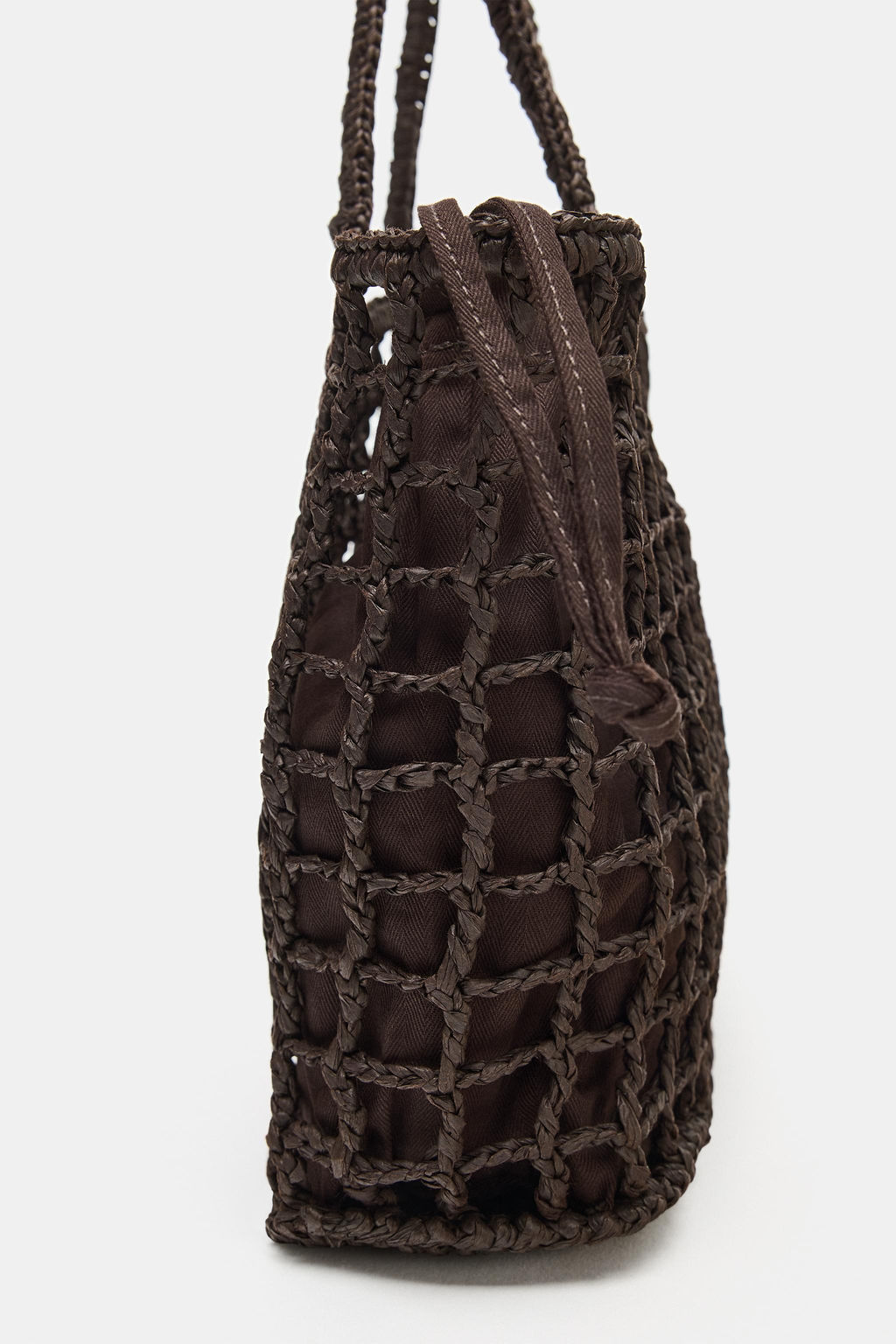 BOLSO DE MANO TRENZADO / Marr?n - Zara фото 4