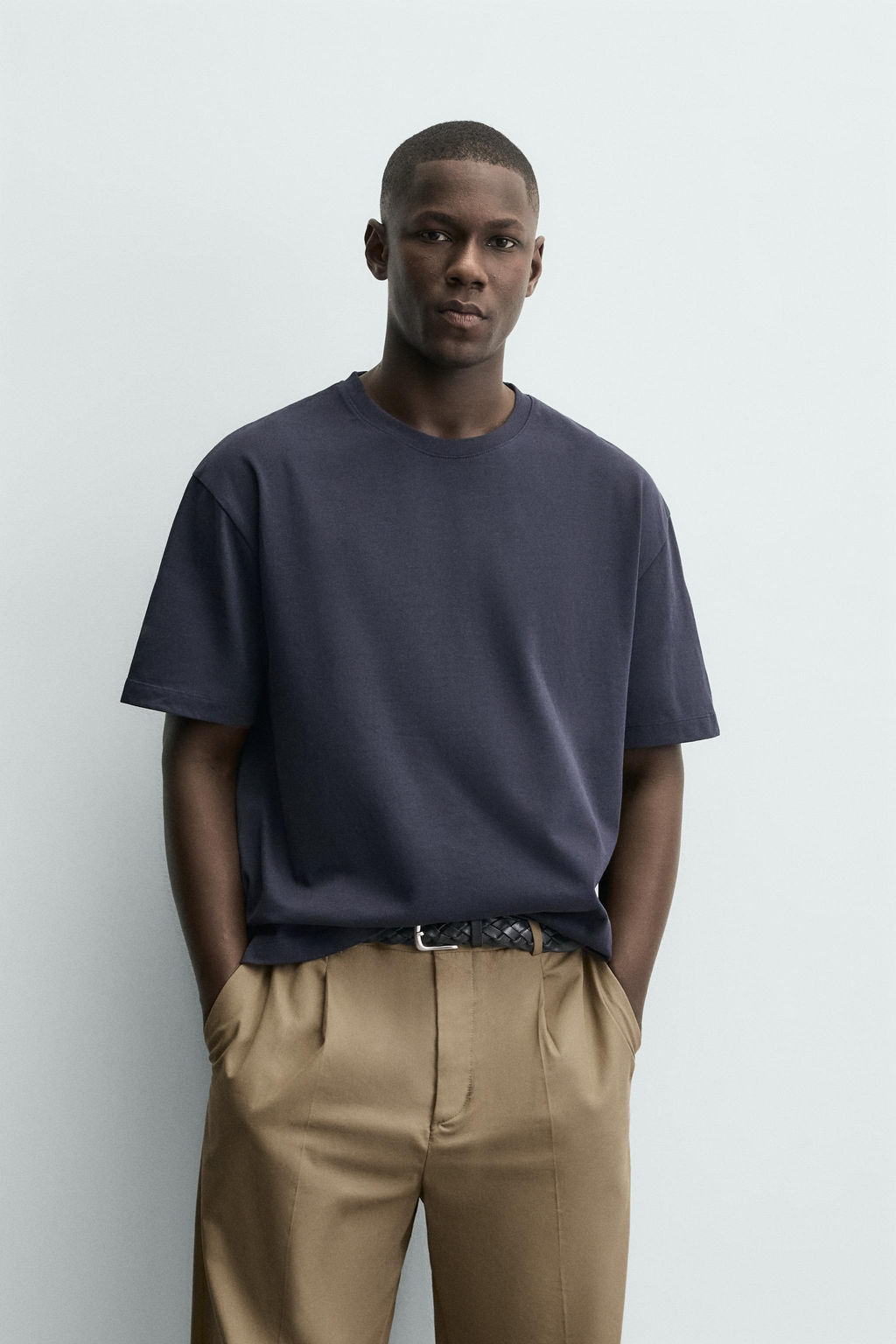 CAMISETA HEAVYWEIGHT B?SICA / Azul - Zara фото 2