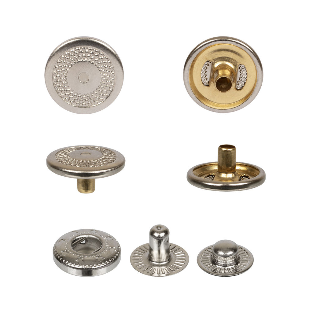 Кнопка Micron JK 006 металл нержавеющий сплав d 12.5 мм 36 шт. №04 под никель