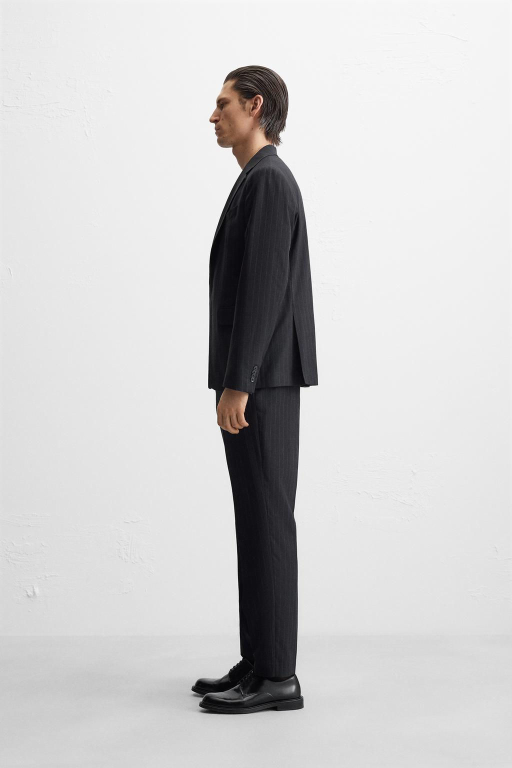 PINSTRIPE SUIT TROUSERS - Zara фото 4