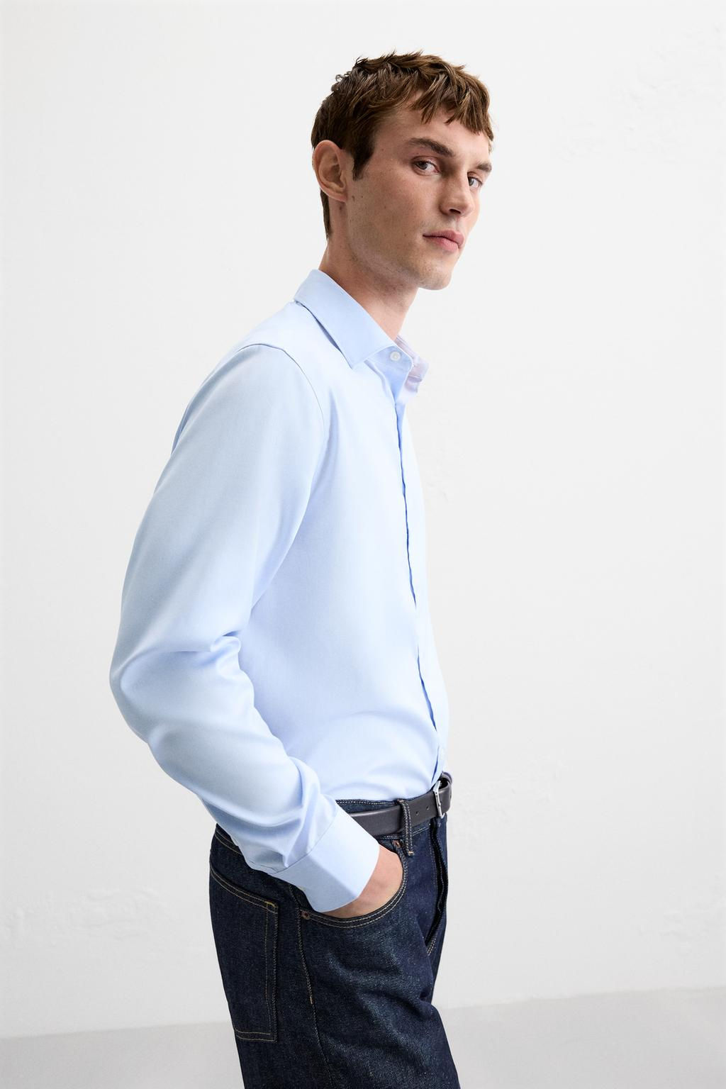 TEXTURED TWILL SHIRT - Zara фото 6