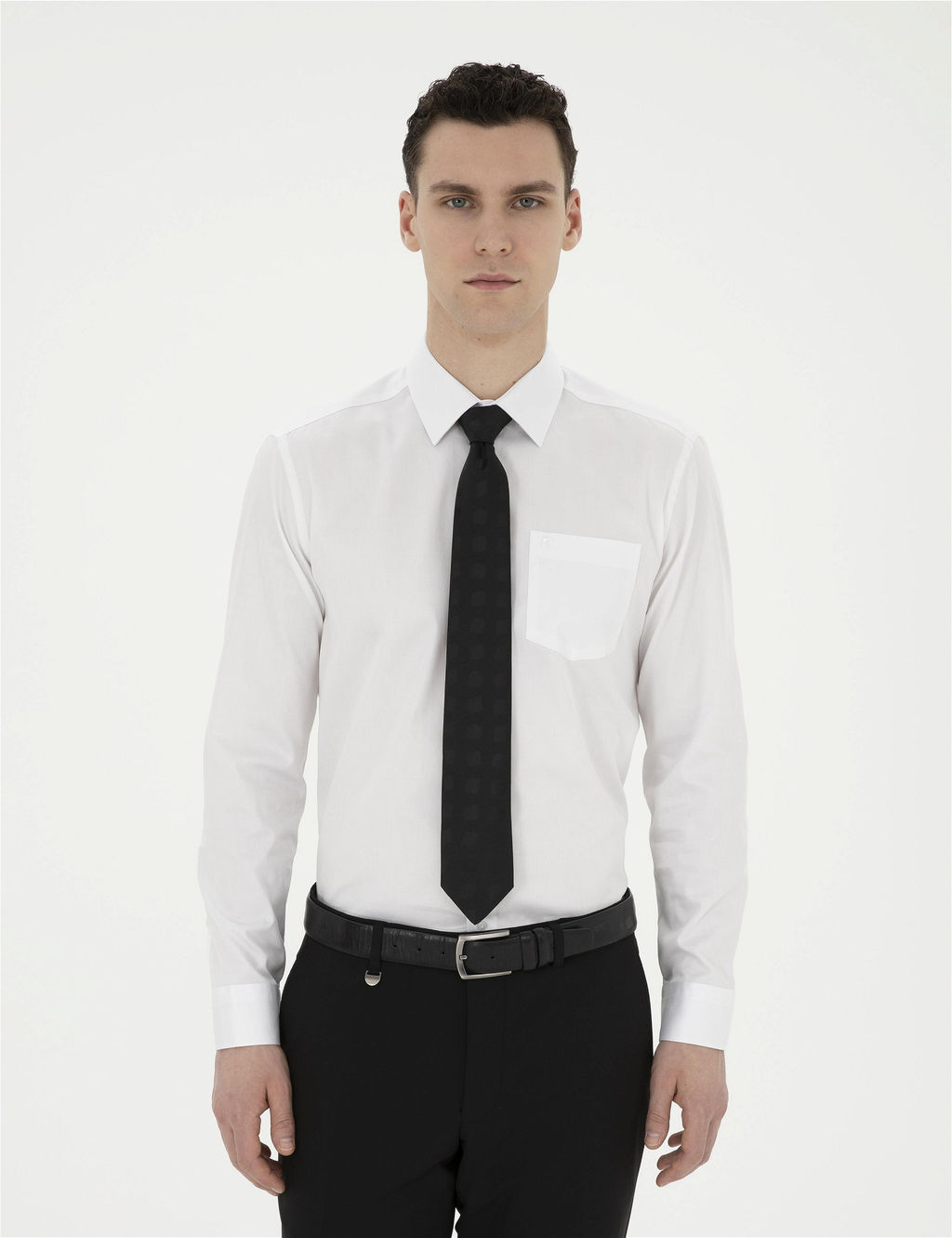 Beyaz Regular Fit Uzun Kollu Basic G_mlek