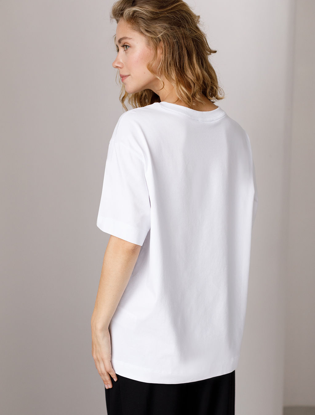 VILATTE / Футболка овер-сайз из премиального хлопка  фото 8