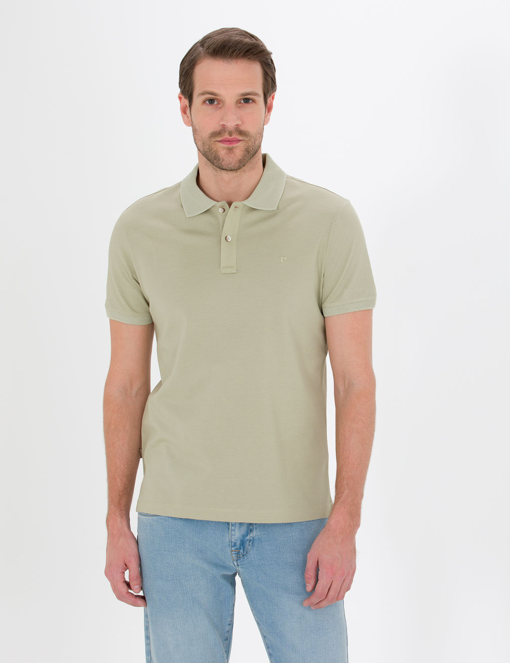 Ye_il Slim Fit Polo Yaka Merserize Ti__rt