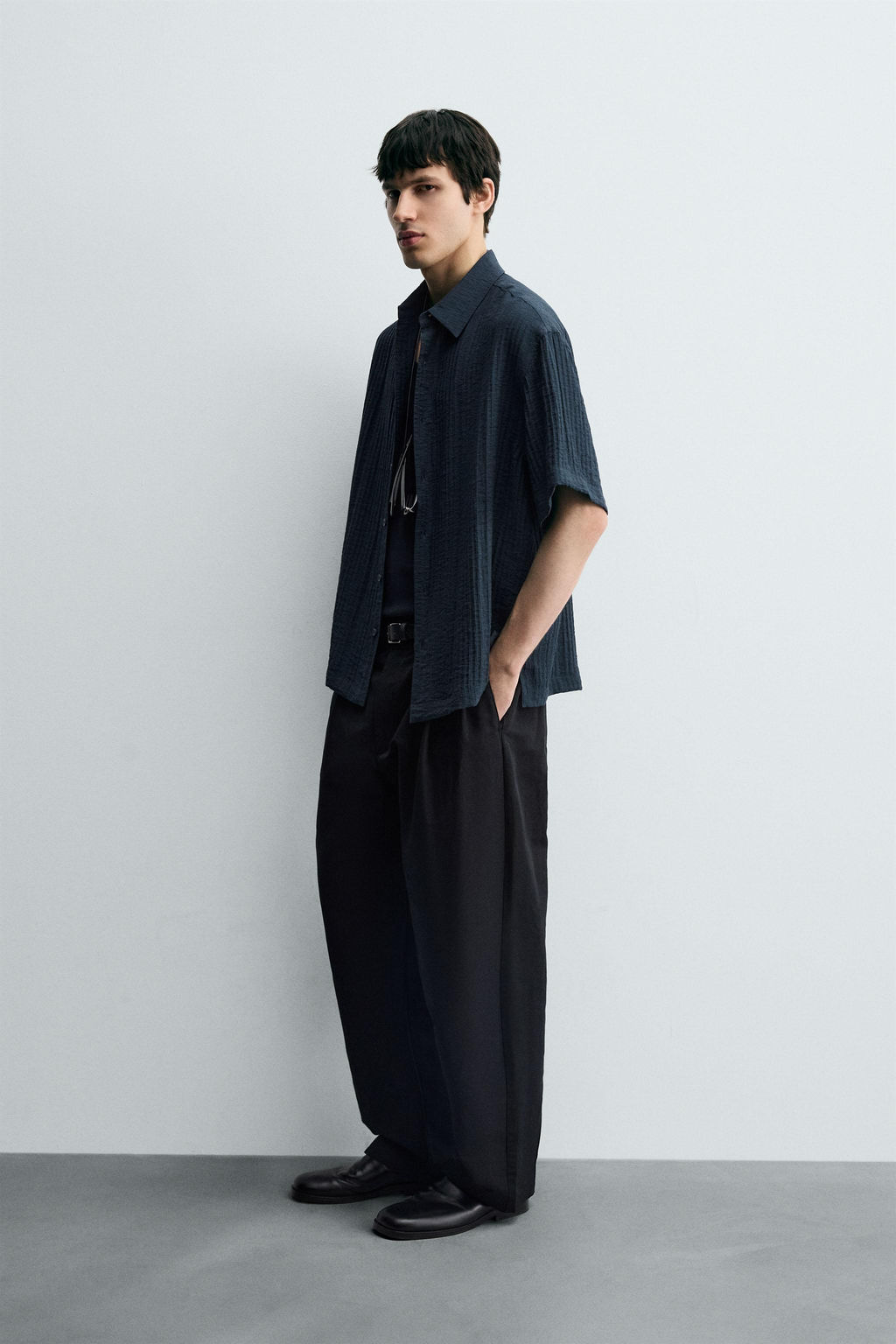FLOWING TEXTURED SHIRT - Zara фото 4
