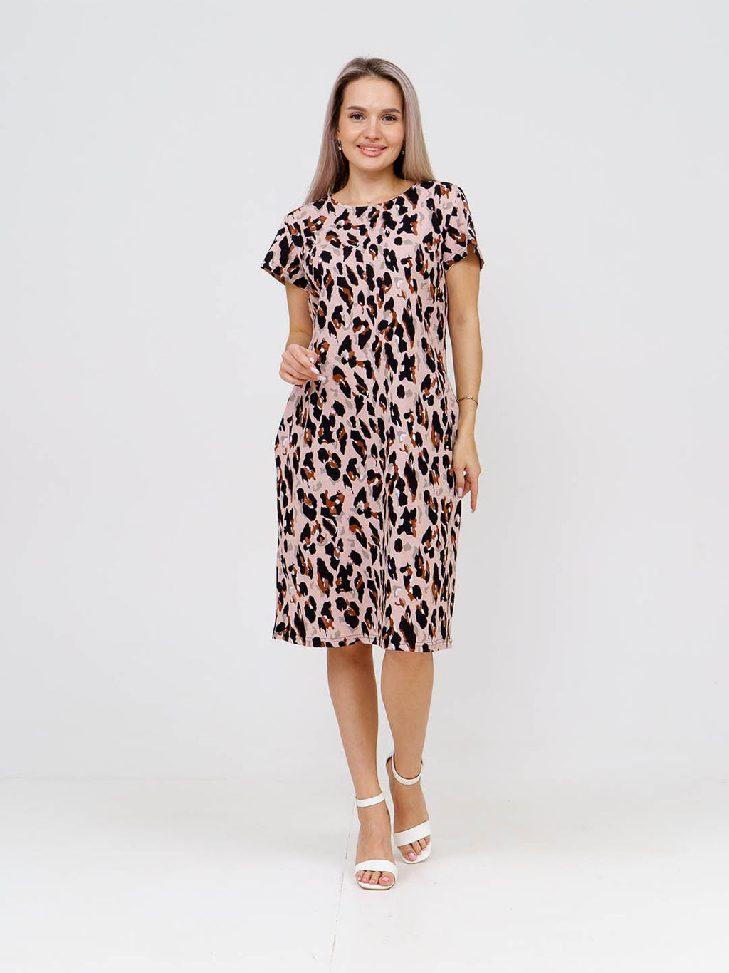 Платье женское, цвет синий бежевый - Текс-плюс фото 12