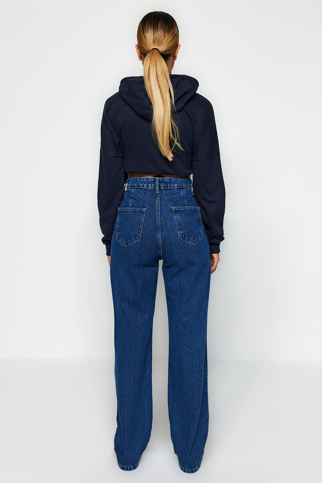 TRENDYOLMILLA Tas Cep Detayl? Yuksek Bel Wide Leg Jeans TWOAW22JE0595  фото 12