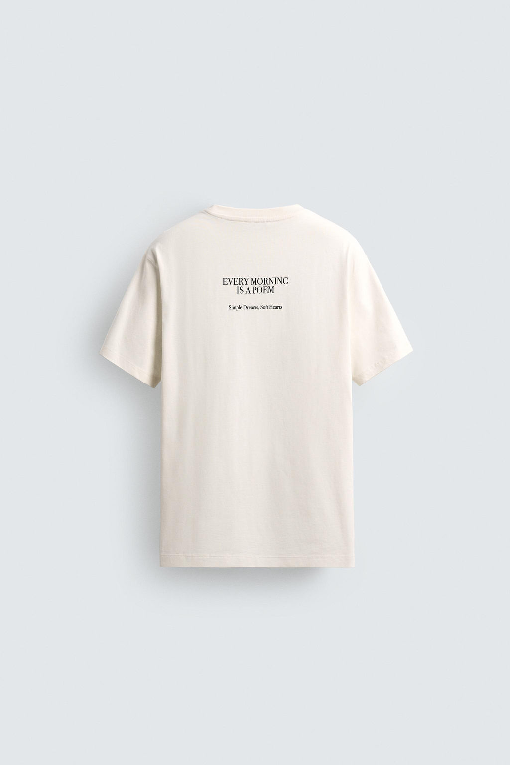 CAMISETA TEXTO ESTAMPADO / Crudo - Zara фото 9