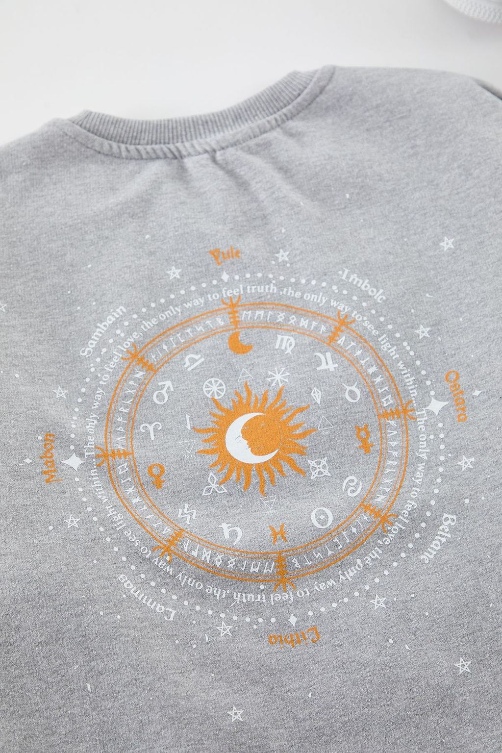 TRENDYOL MAN Siyah Regular/Normal Kesim Bisiklet Yaka Bask?l? Ici Polarl? Sweatshirt TMNAW23SW00278 - Trendyolmilla фото 4