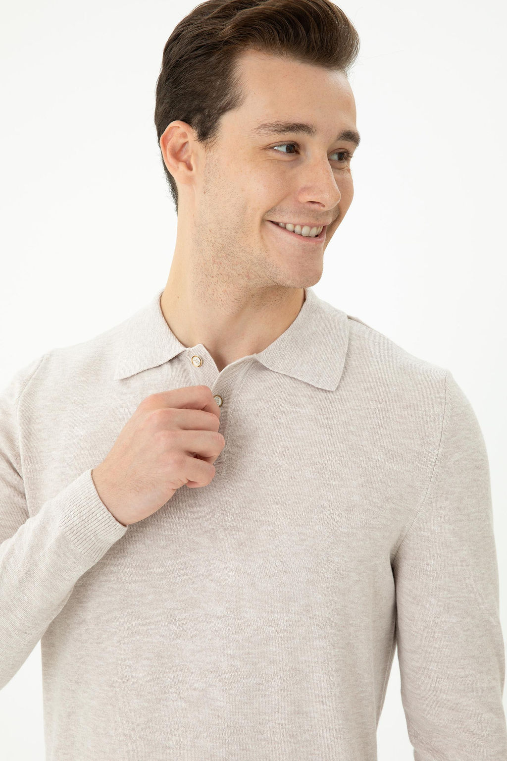 U. S. Polo Assn Мужской свитер из каменного меланжа - U.s. polo assn фото 16