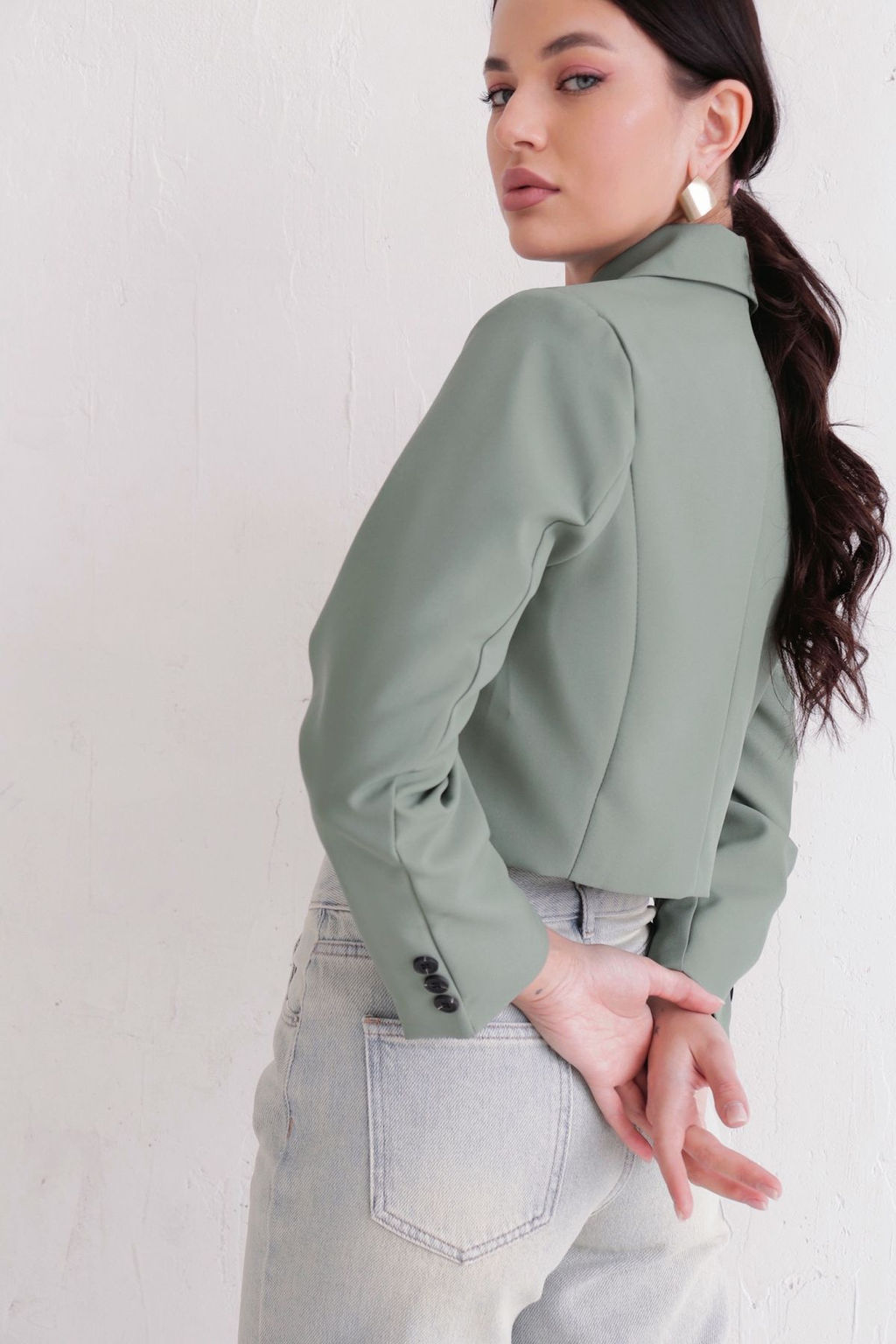 12175 Джинсы-трубы голубые - Martichelli фото 15