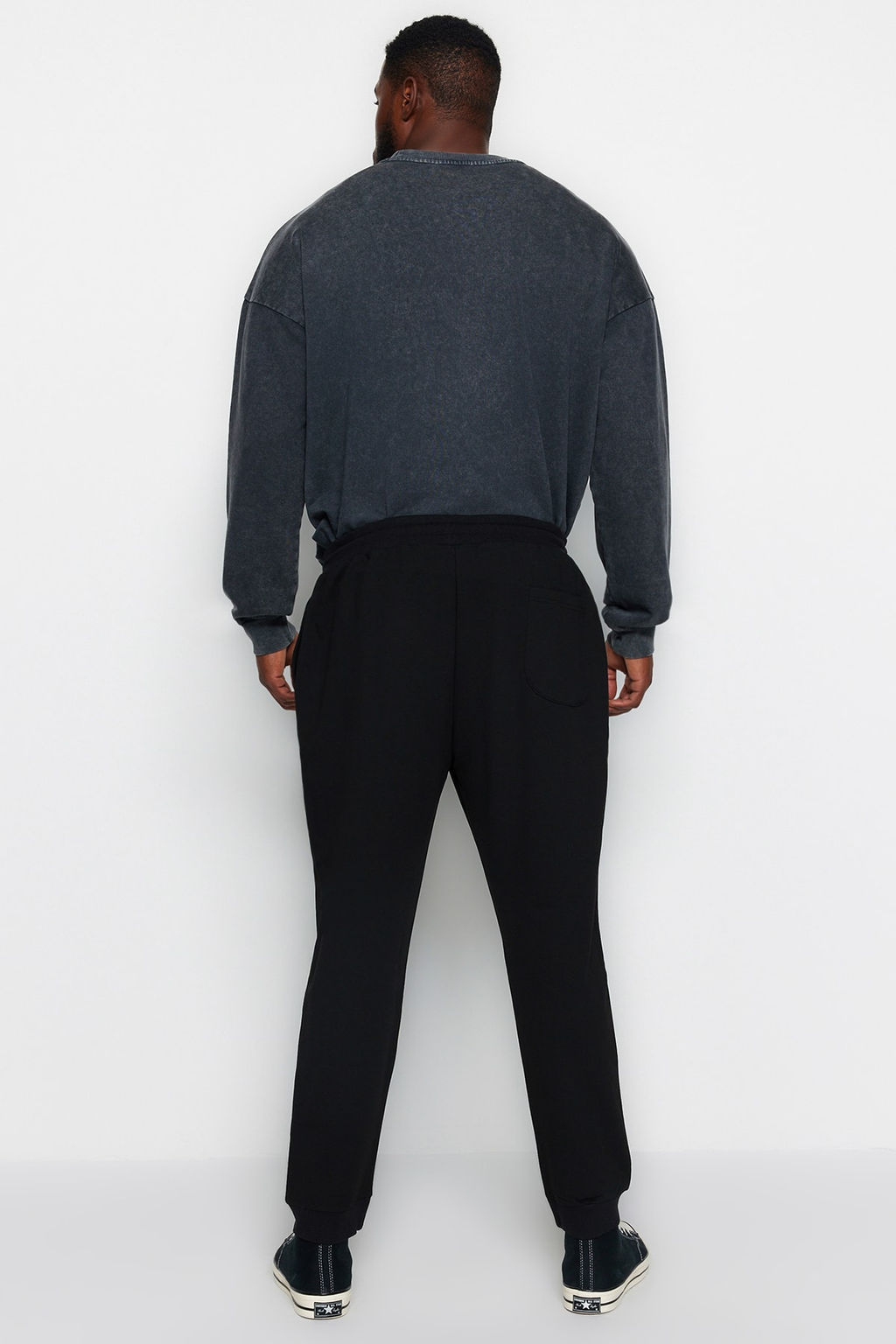 TRENDYOL MAN Siyah Buyuk Beden Regular/Normal Kesim Jogger Basic Pamuklu Esofman Alt? TMNAW24AJ00003 - Trendyolmilla фото 7