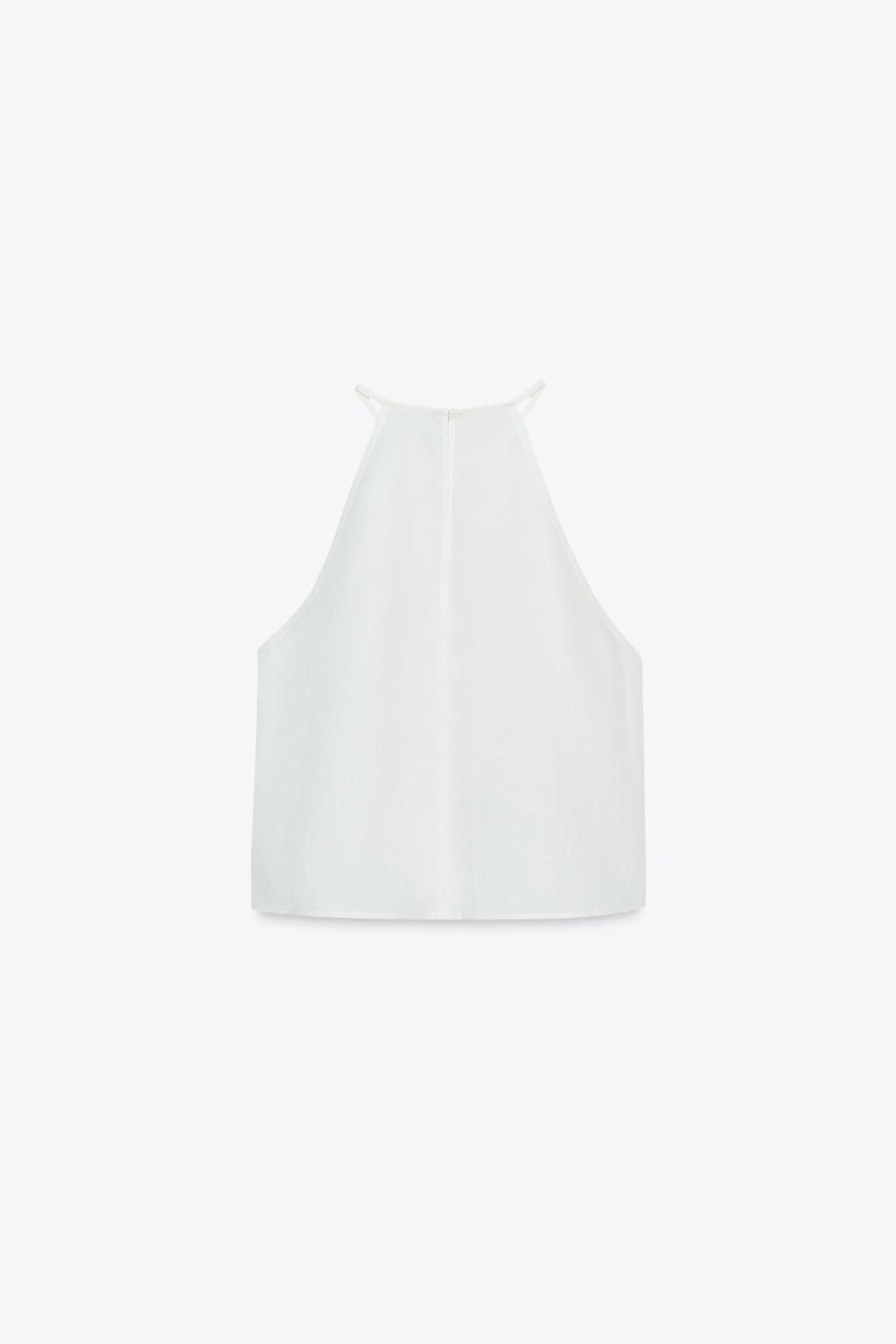 HALTER TOP WITH CROCHET DETAIL - Zara фото 5