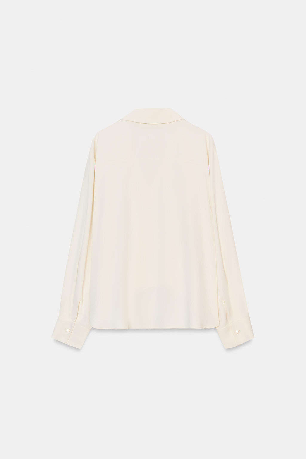 SHIRT WITH ASYMMETRIC HEM AND PLEATS - Zara фото 7