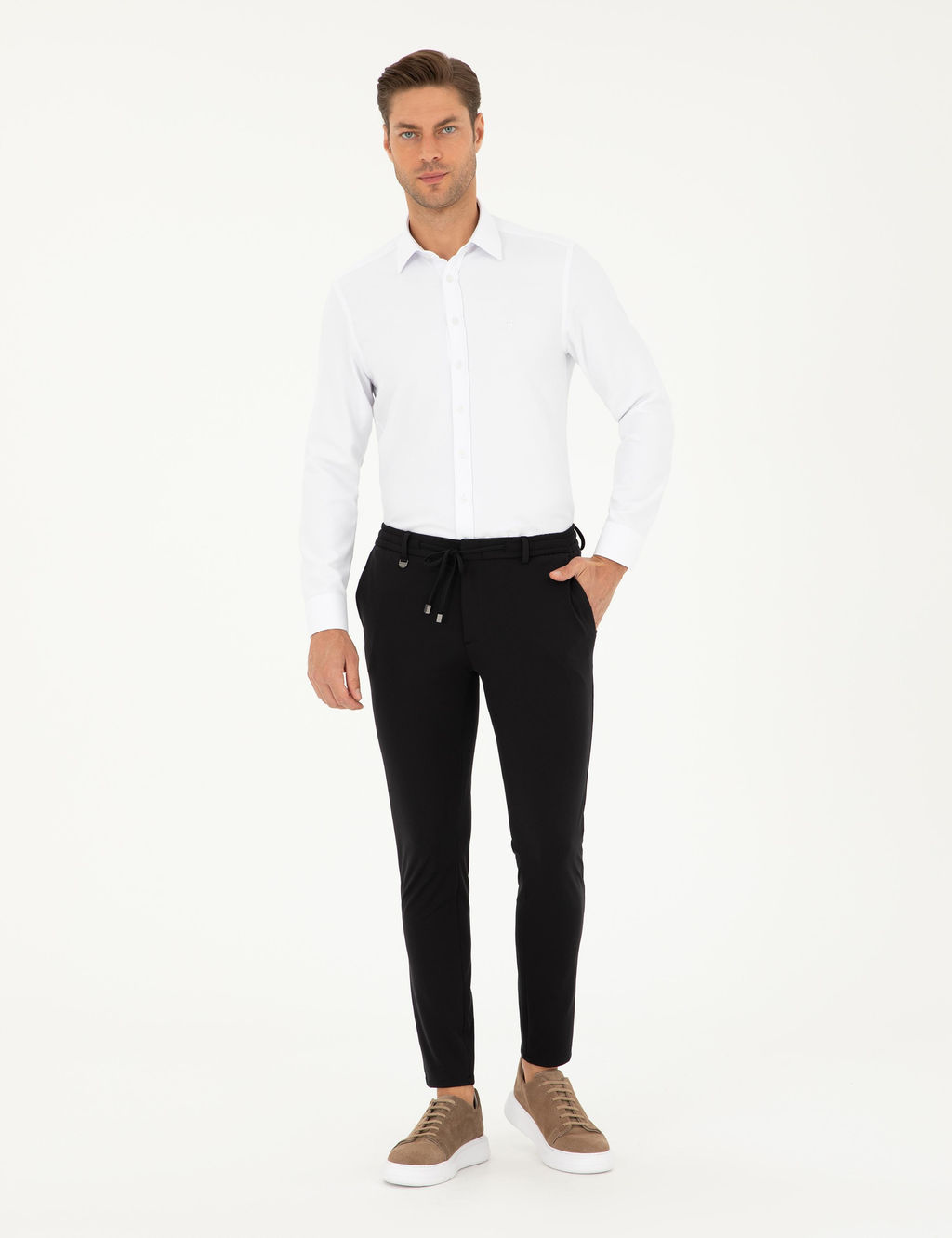 Beyaz Slim Fit Arm_rl_ Uzun Kollu G_mlek - Pierre cardin фото 4