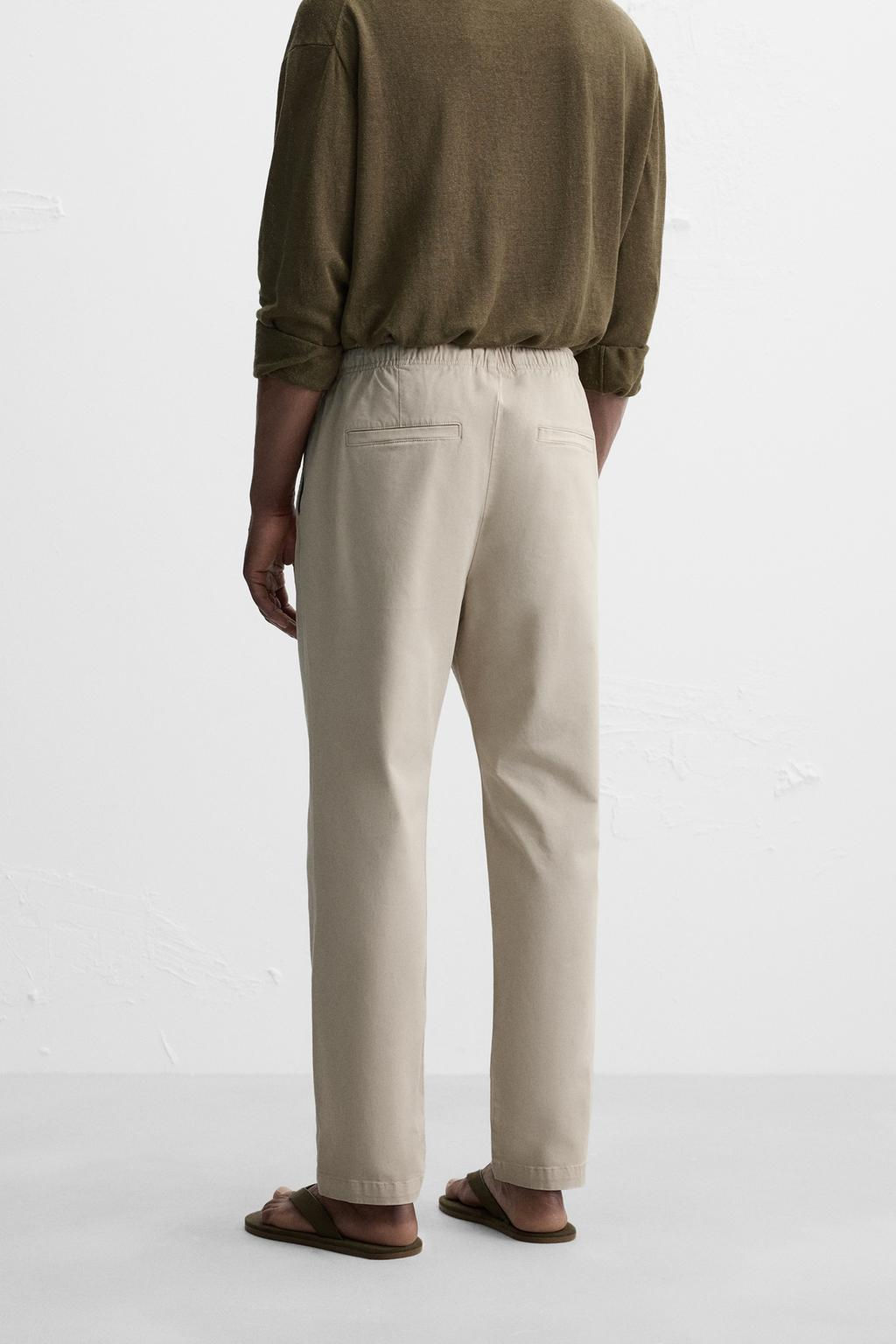 REGULAR FIT JOGGER WAIST TROUSERS - Zara фото 23