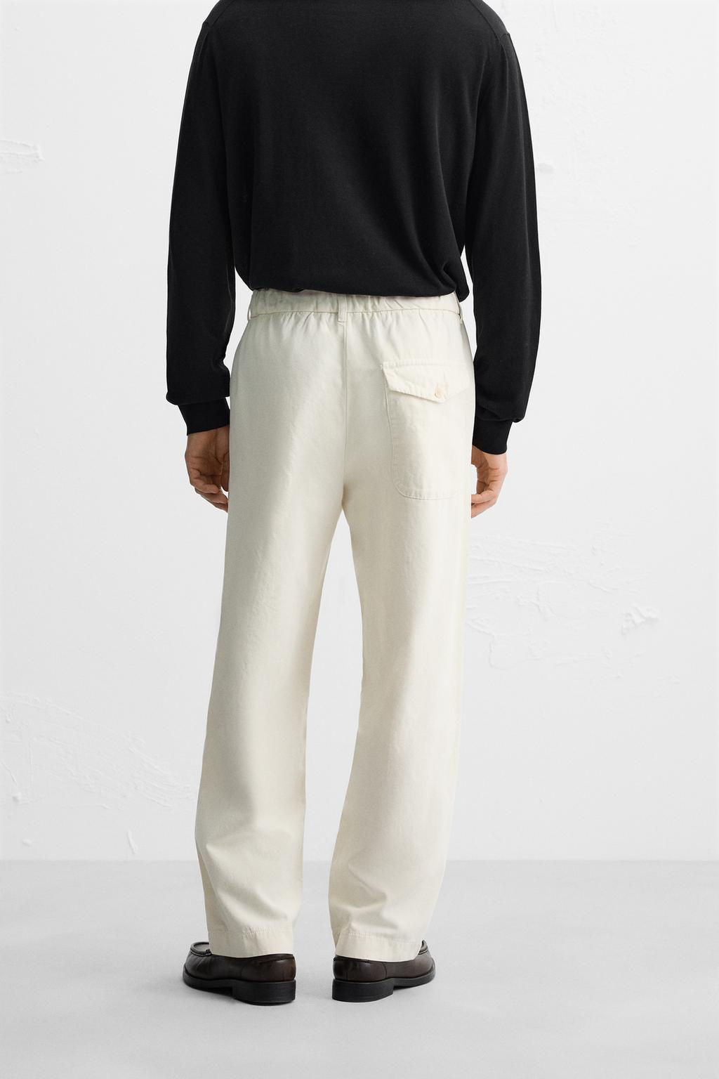 RELAXED FIT PLEATED TROUSERS - Zara фото 3