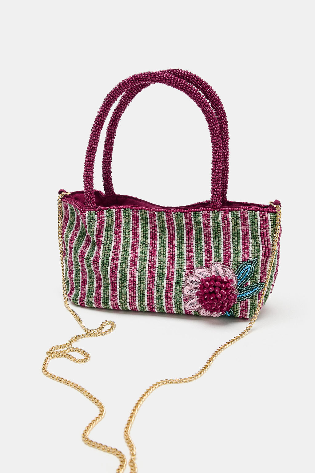 BOLSO MINI ABALORIOS / Rosa - Zara фото 4