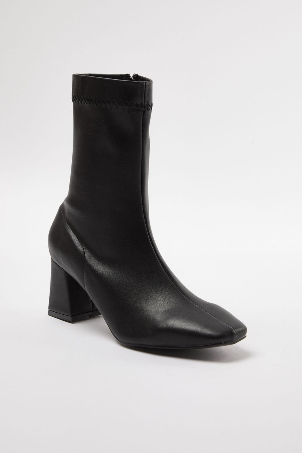 Trendyol Shoes Siyah Strec Fermuarl? Kad?n Blok Topuklu Bot TAKAW25BO00001 - Trendyolmilla фото 7