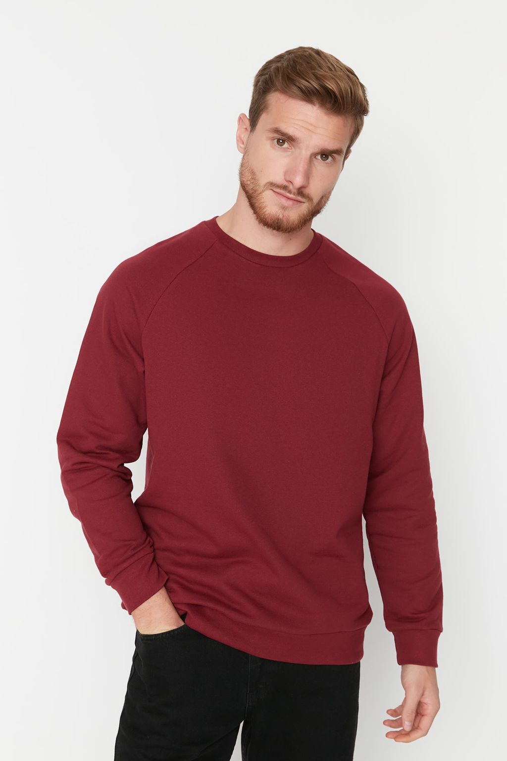 TRENDYOL MAN Bordo Regular/Normal Kesim Ici Polar/S?cak Tutan Sweatshirt TMNAW23SW00189 - Trendyolmilla фото 25
