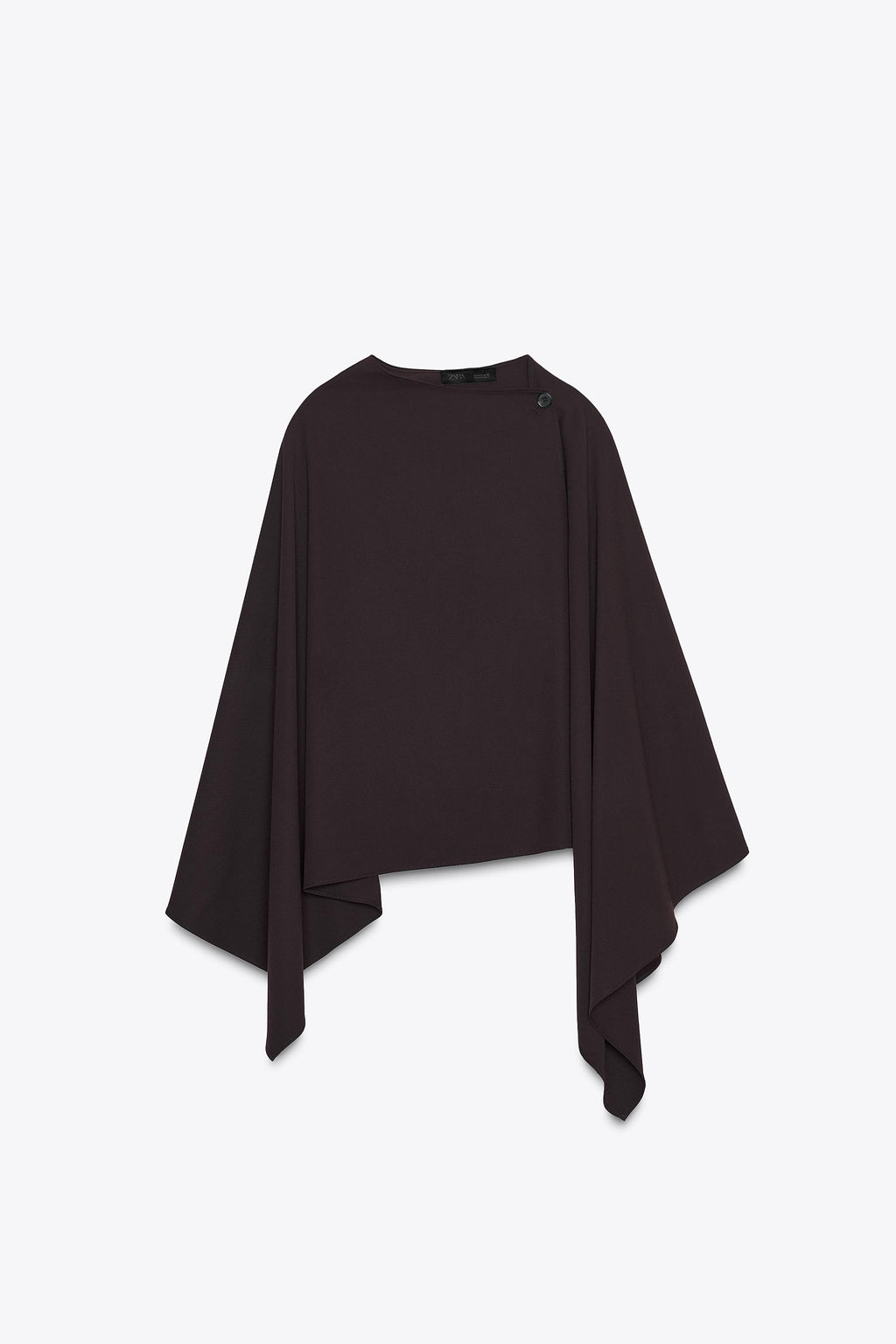 ASYMMETRIC CAPE WITH BUTTON - Zara фото 5