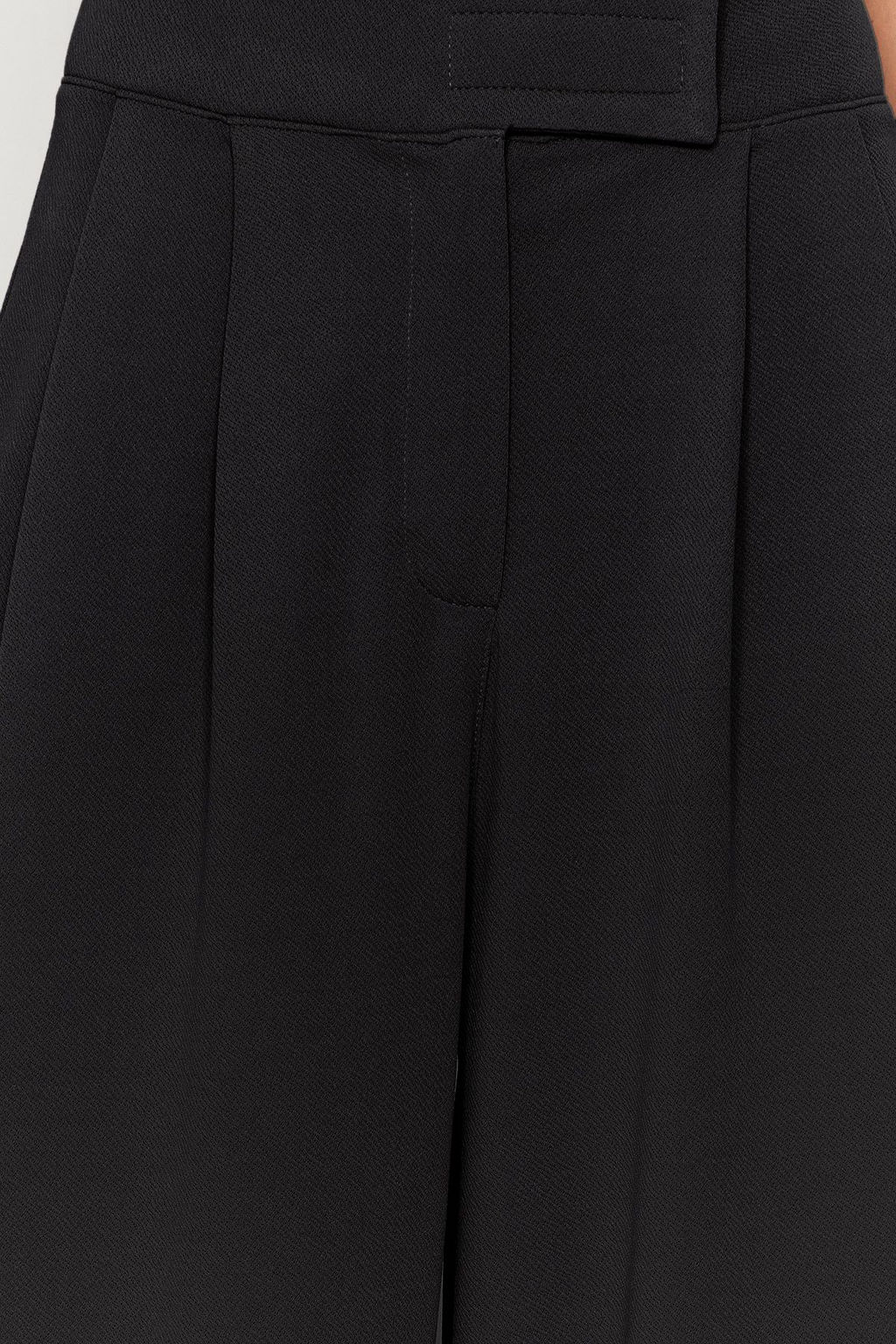 Antrasit C?rt C?rt Kapamal? Yuksek Bel Pileli Wide Leg Pantolon TWOAW24PL00177