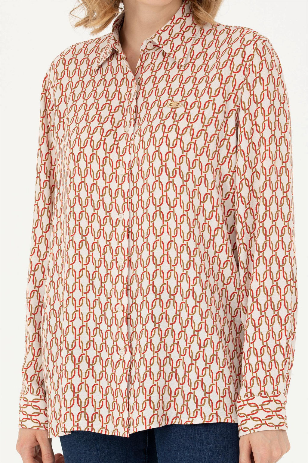 Женская рубашка с длинным рукавом Stone Неожиданная скидка в корзине - U.s. polo assn фото 6