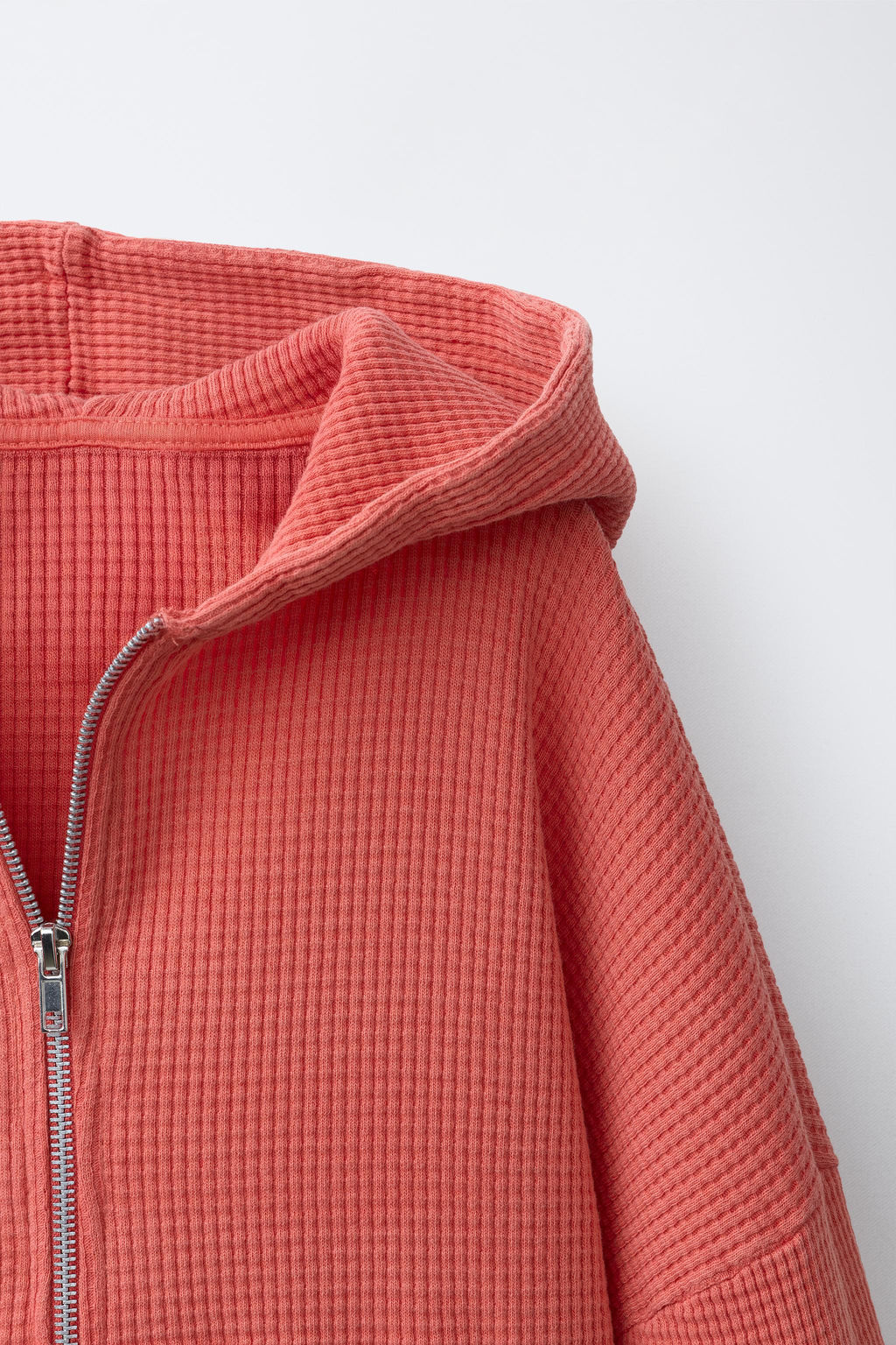 SUDADERA CROPPED WAFFLE PUKAS SURF / Rojo - Zara фото 3