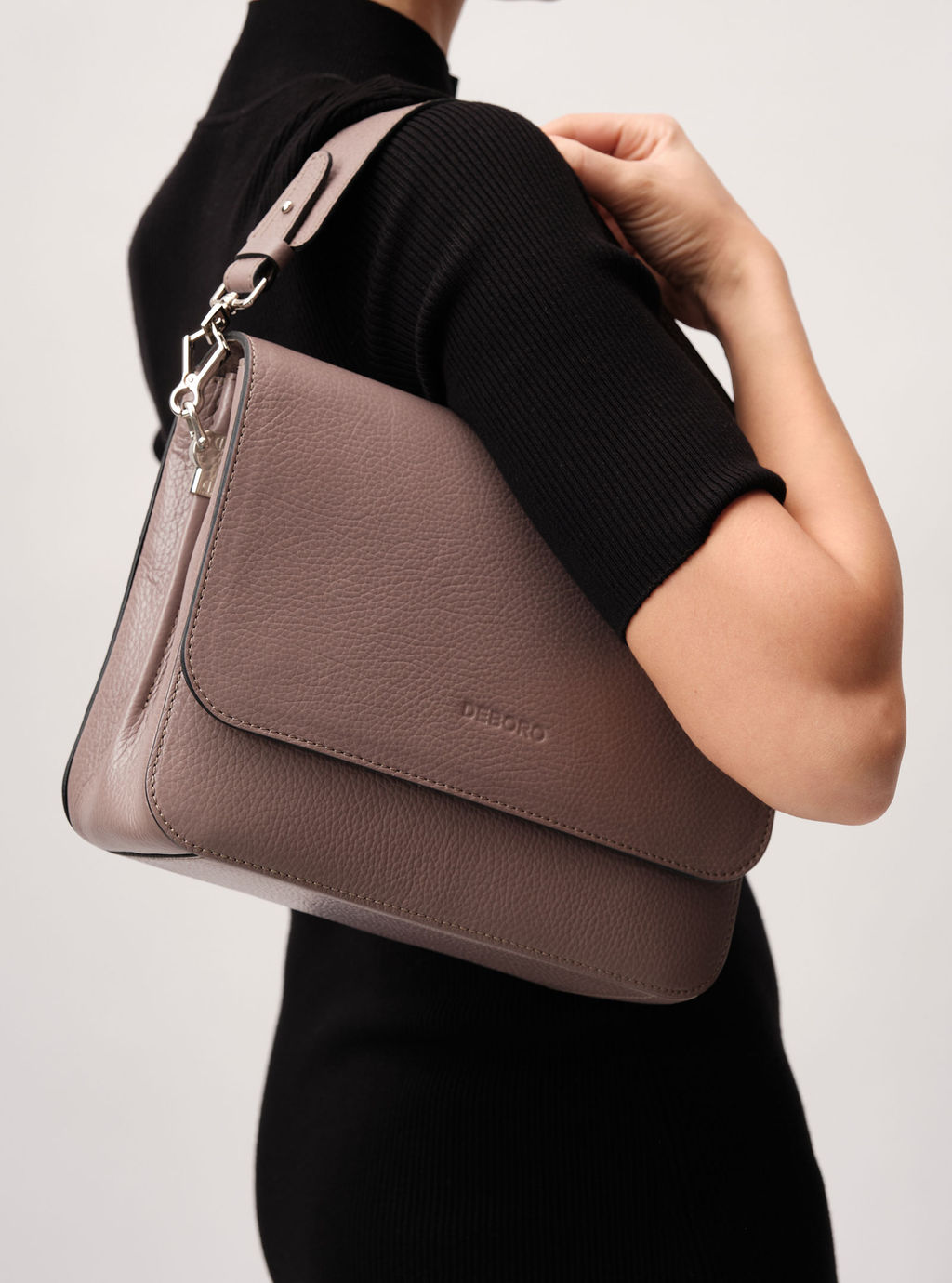 Сумка Deboro 30494 розово-серый
