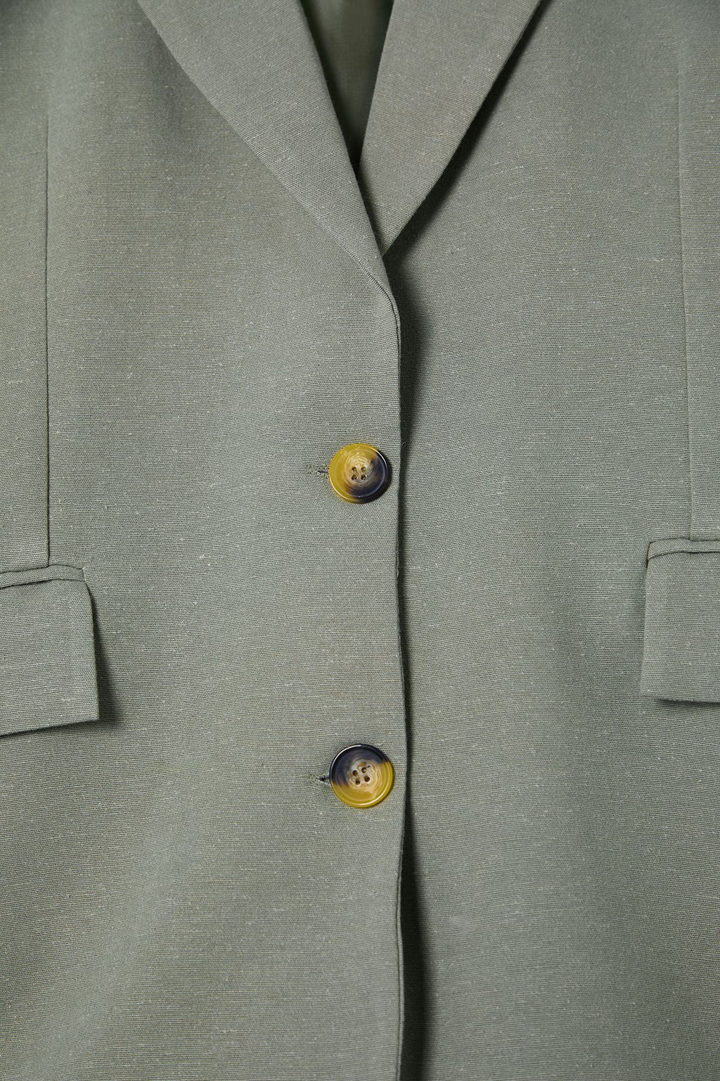 TRENDYOLMILLA Haki Keten Gorunumlu Regular Kal?p Astarl? Dokuma Blazer Ceket TWOSS25BC00004  фото 7